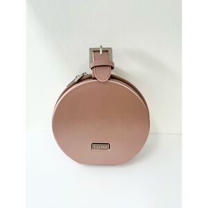 Calpak Luggage Rose Gold Round Baye Mini Hat Box Makeup Travel Case Bag